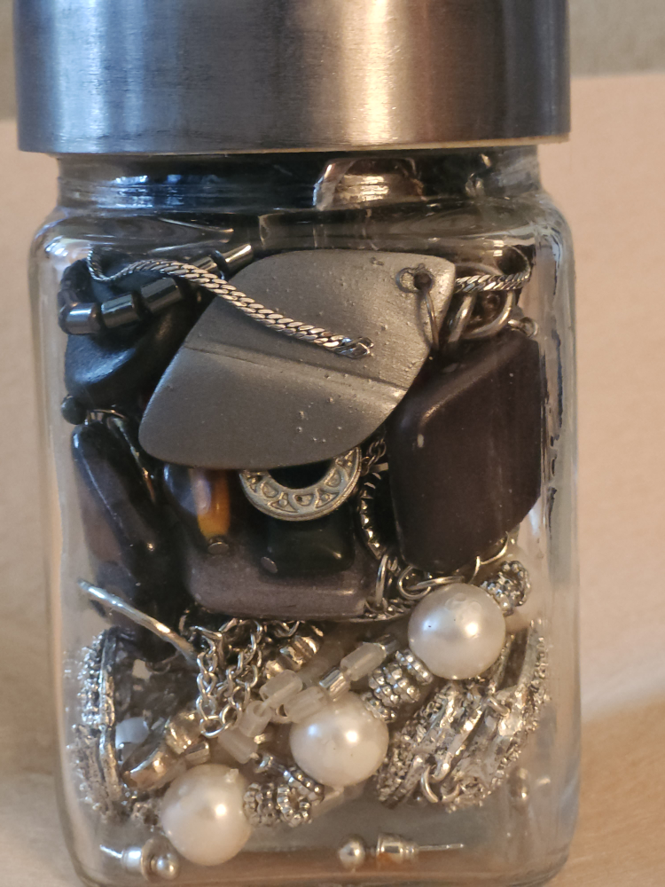 Jewelry jar Silver toned image indicator(3)