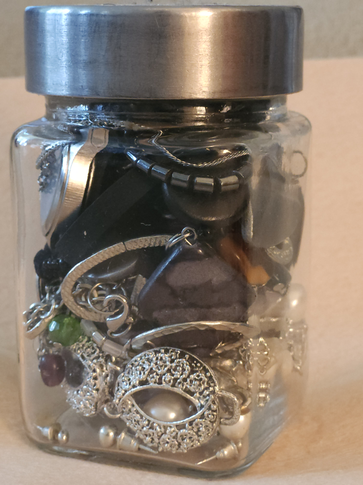 Jewelry jar Silver toned image indicator(4)