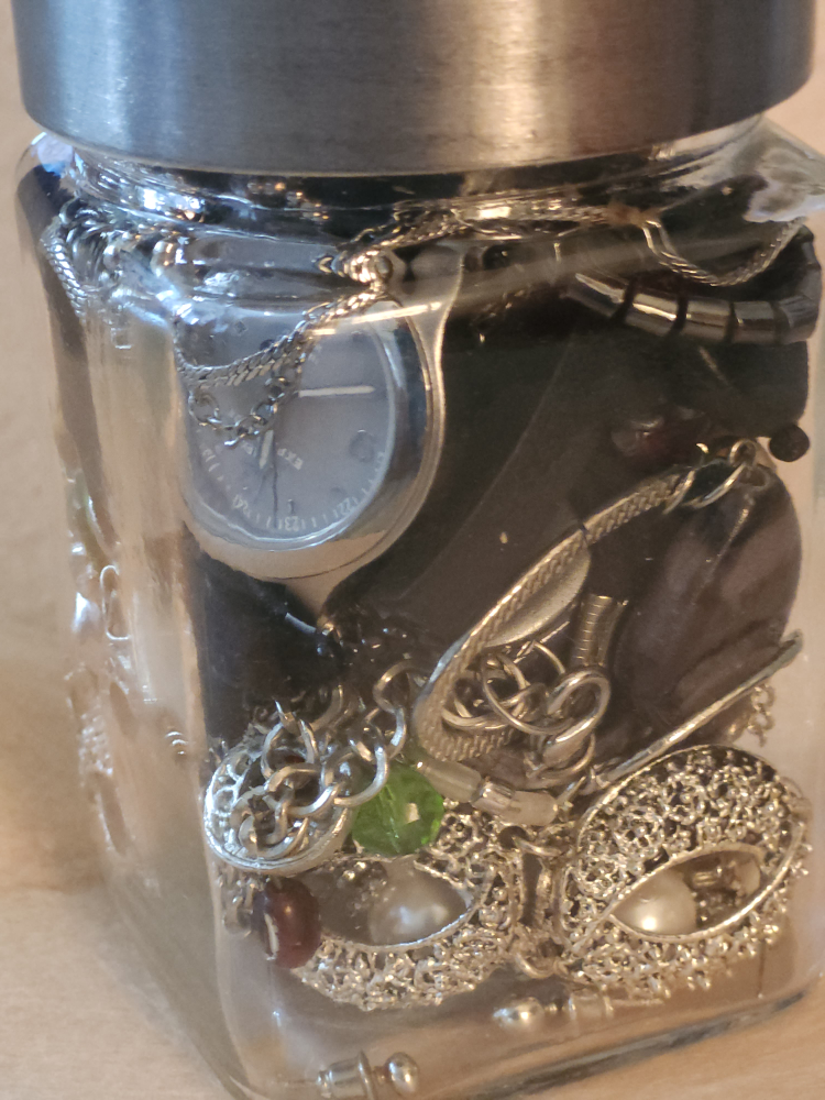 Jewelry jar Silver toned image indicator(5)