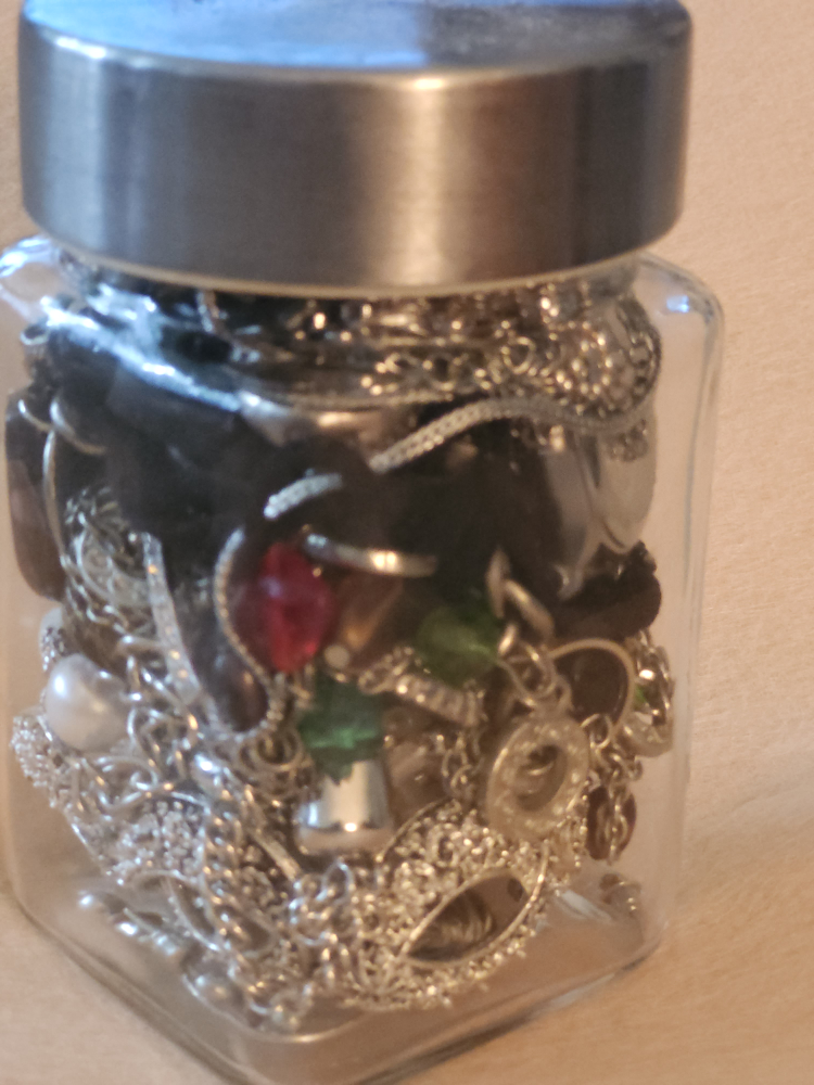 Jewelry jar Silver toned image indicator(6)