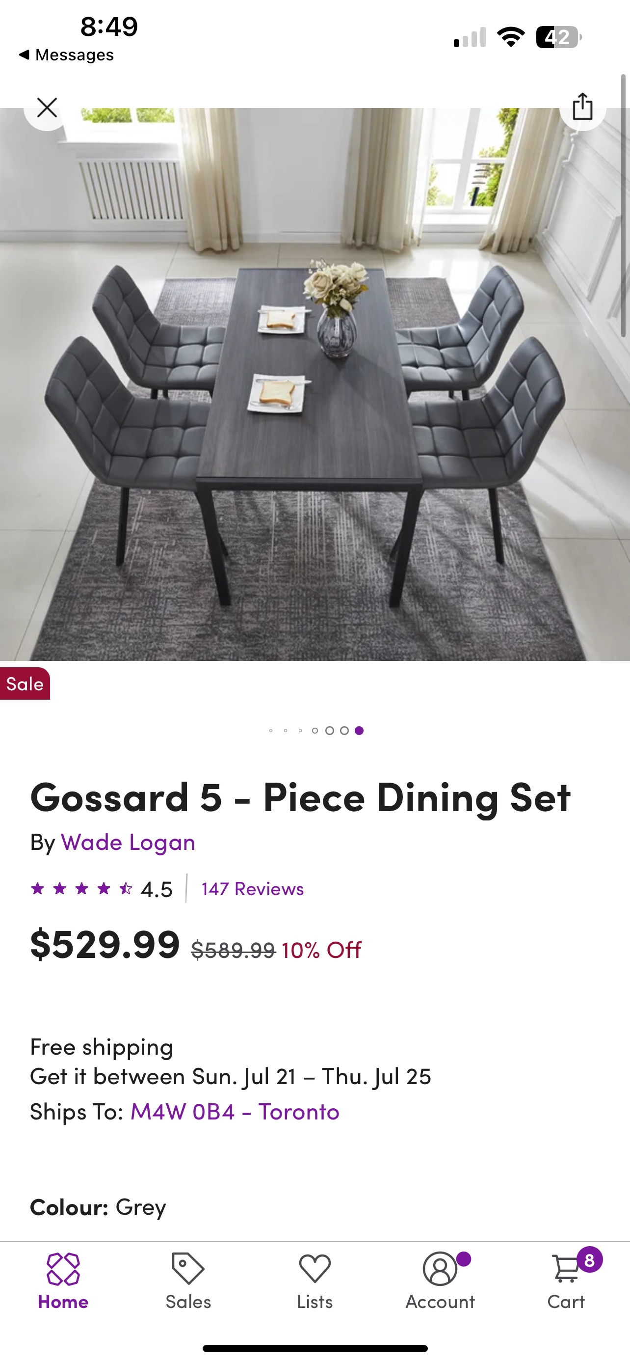 Wayfair Dining Set image indicator(4)
