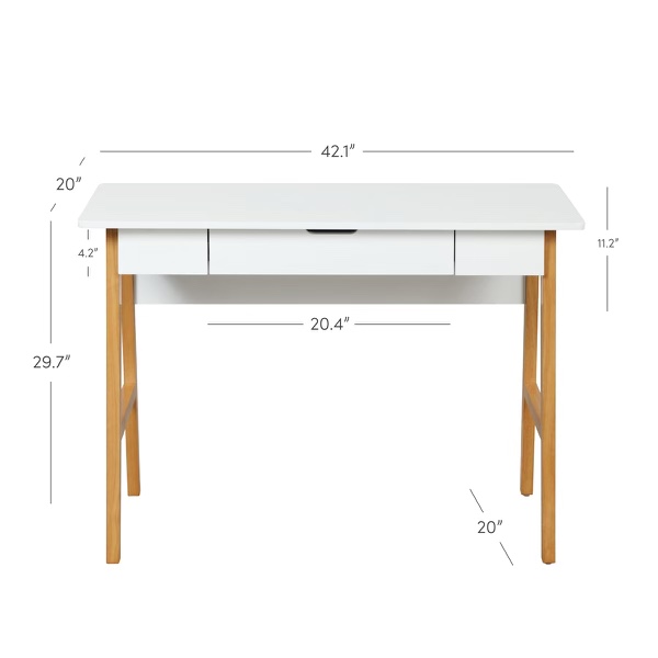 Wooden Mid-Century Computer Desk & Chair - photo 3