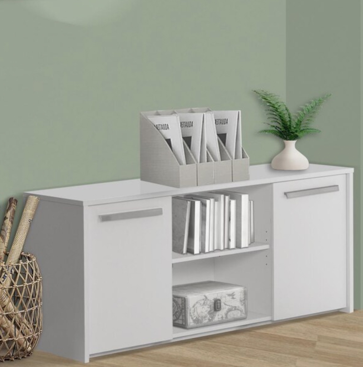 White Lateral File Cabinet