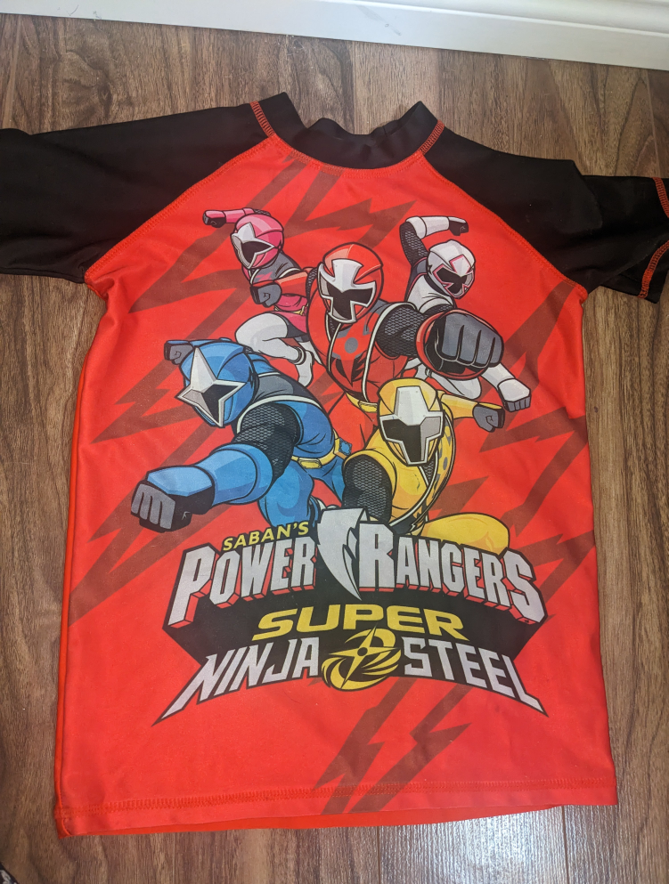 Power Ranger swim trunks and rash guard. - photo 2
