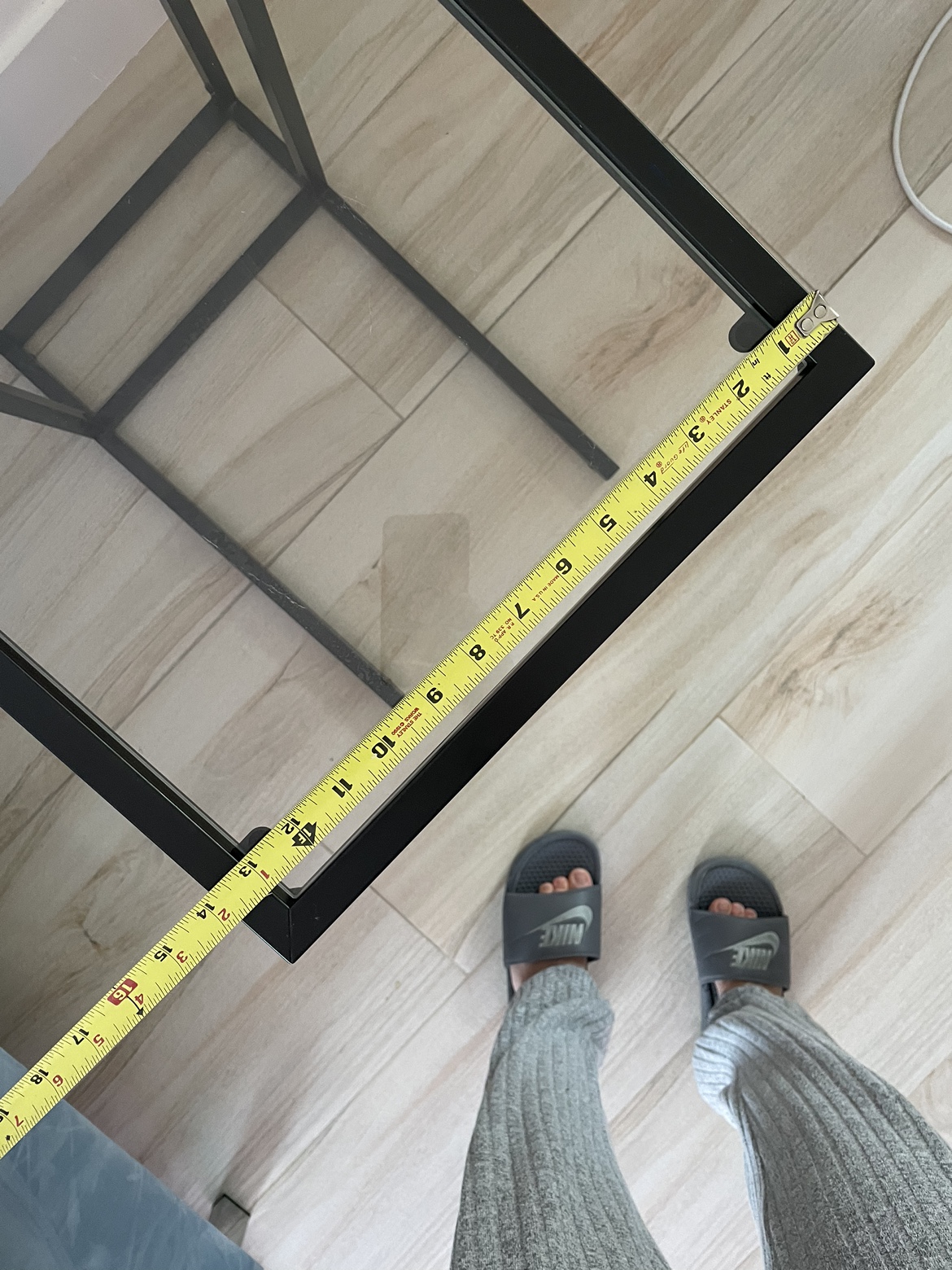 IKEA glass top side table - photo 2