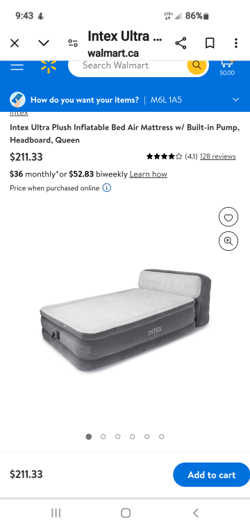 queen size air bed used 3 times