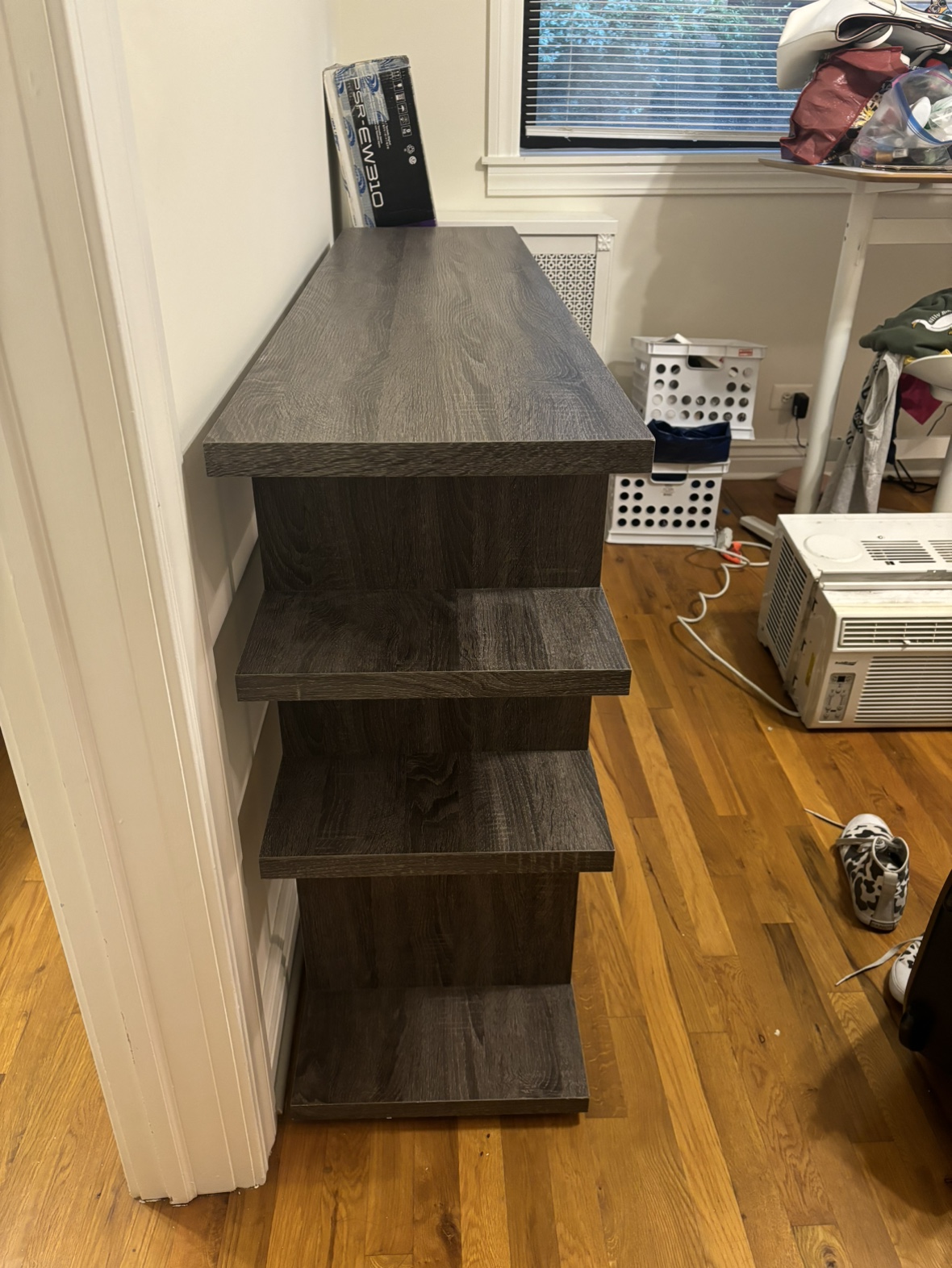 Gray modern bookshelf - photo 3