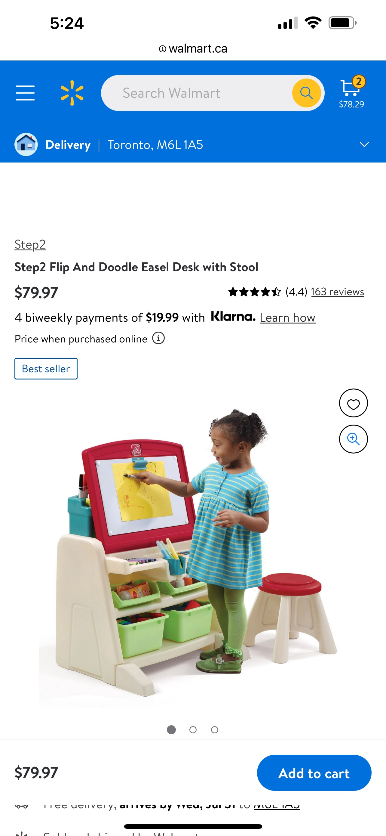 Step2 Kids Desk & Easel with Stool image indicator(7)