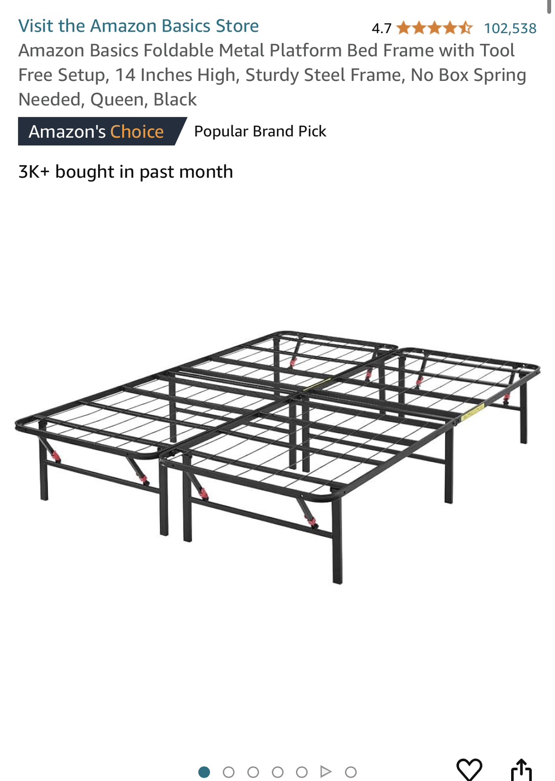 zinus 12 inch bed mattress and frame - photo 3