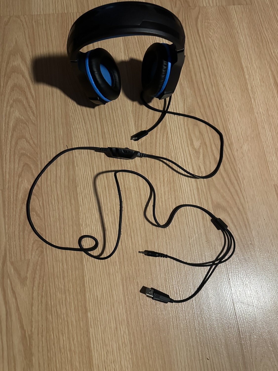 Black and Blue Beexcellent Headphones, Mic, Dual Port Option - photo 2