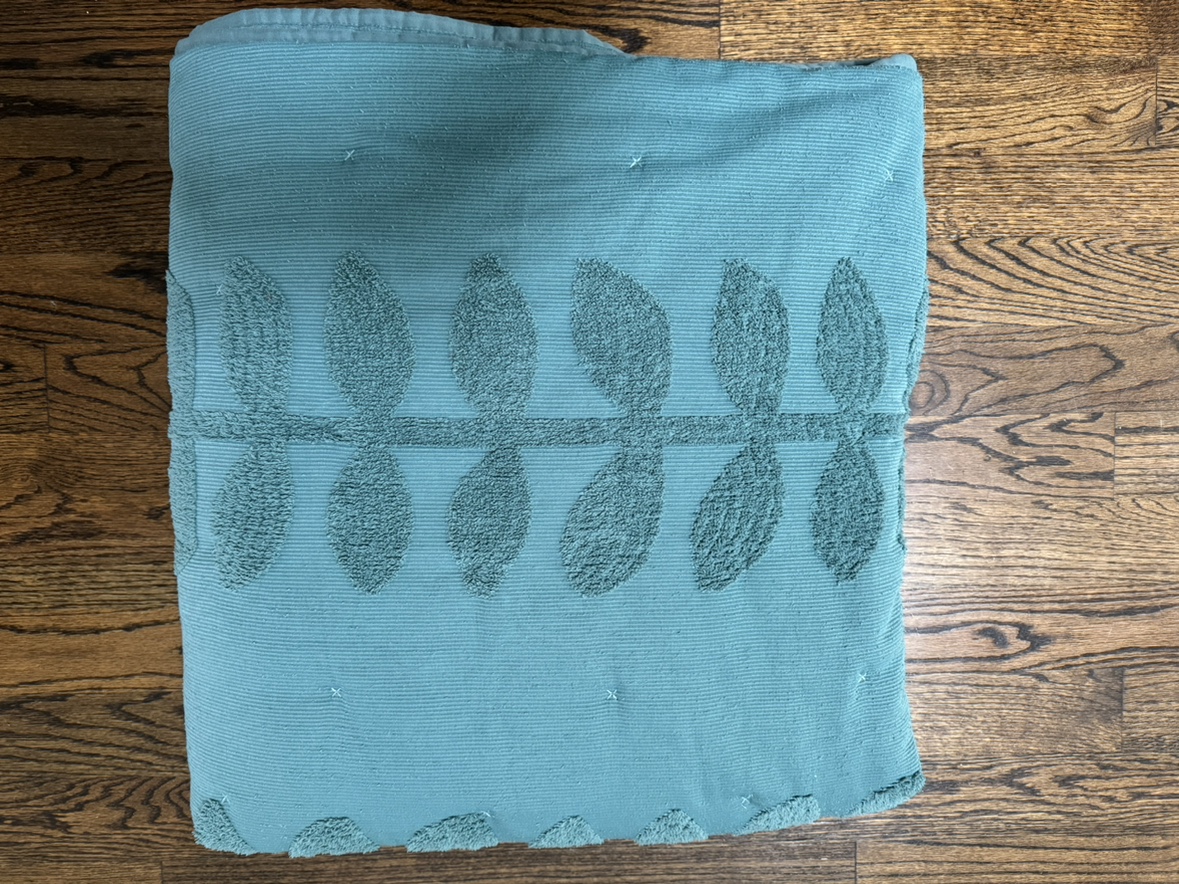 Teal Embroidered Throw Blanket - photo 2
