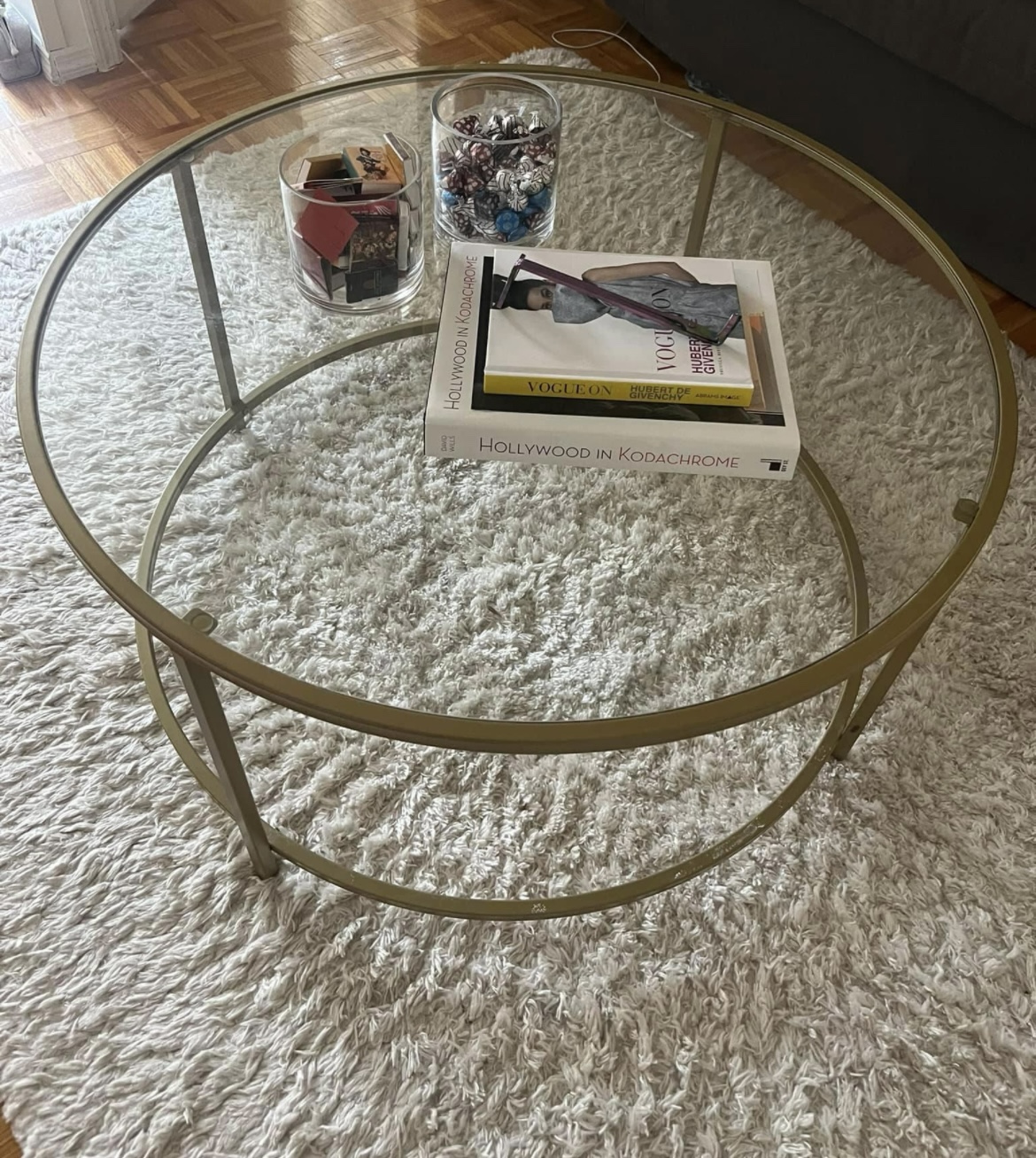 Gold Glass Coffee Table