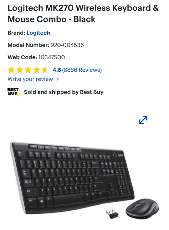 Used Keyboard and mouse combo