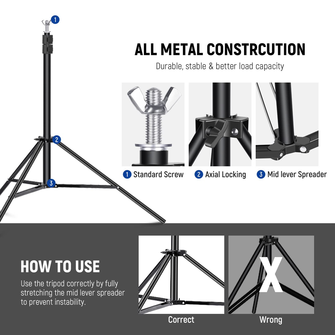 New NEEWER Backdrop Stand 10ft x 7ft, Adjustable Backdrop - photo 5