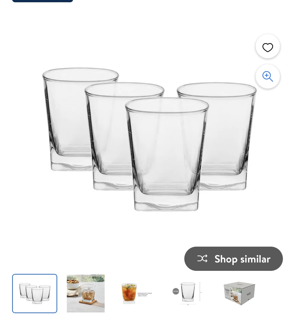 Set of 4 Glass Tumblers