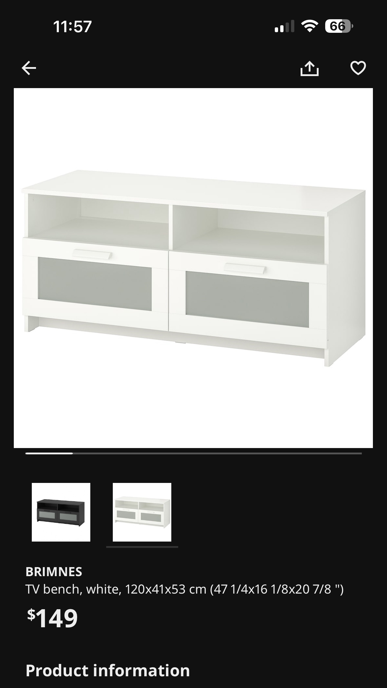 Brand New Ikea TV Stand thumbnail