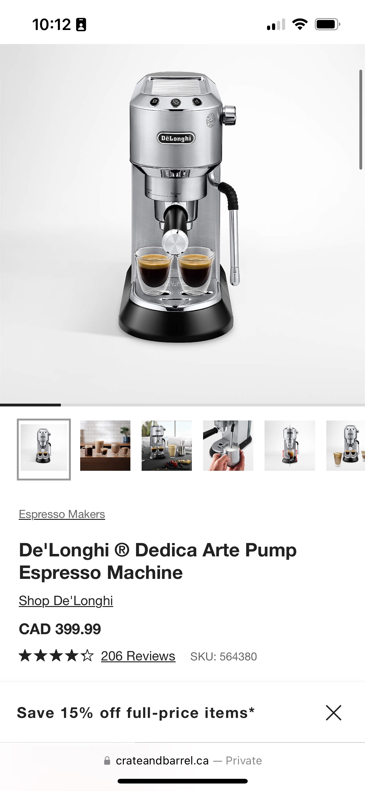 Delonghi dedica espresso machine (open box) - photo 2
