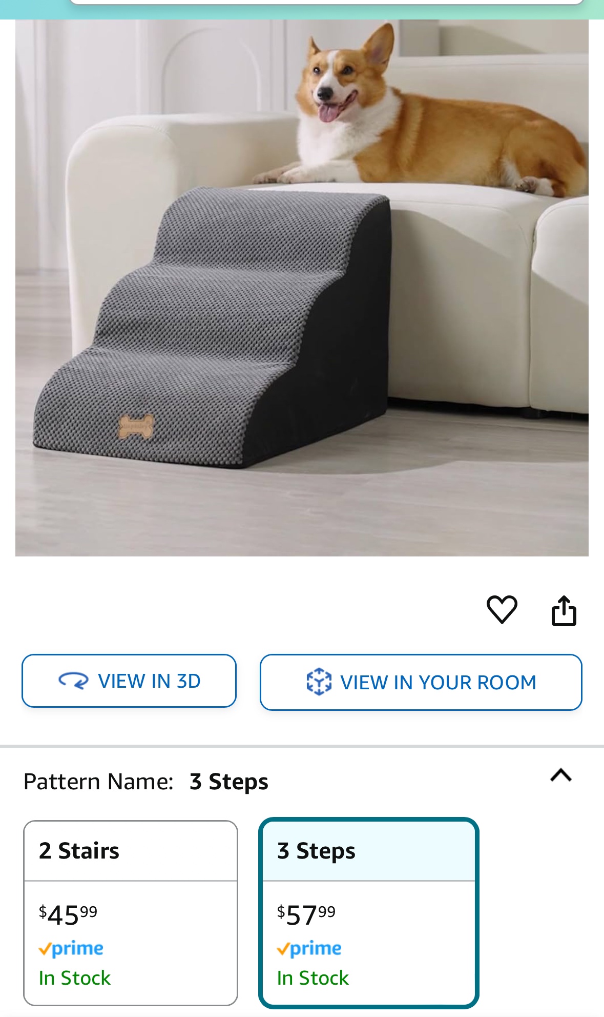 3 step dog stairs