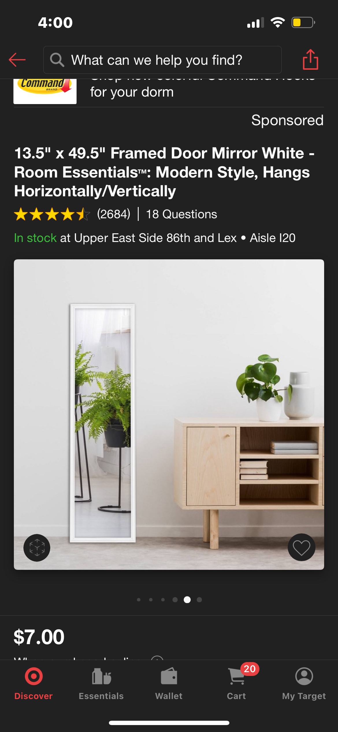 White Framed Mirror - photo 2