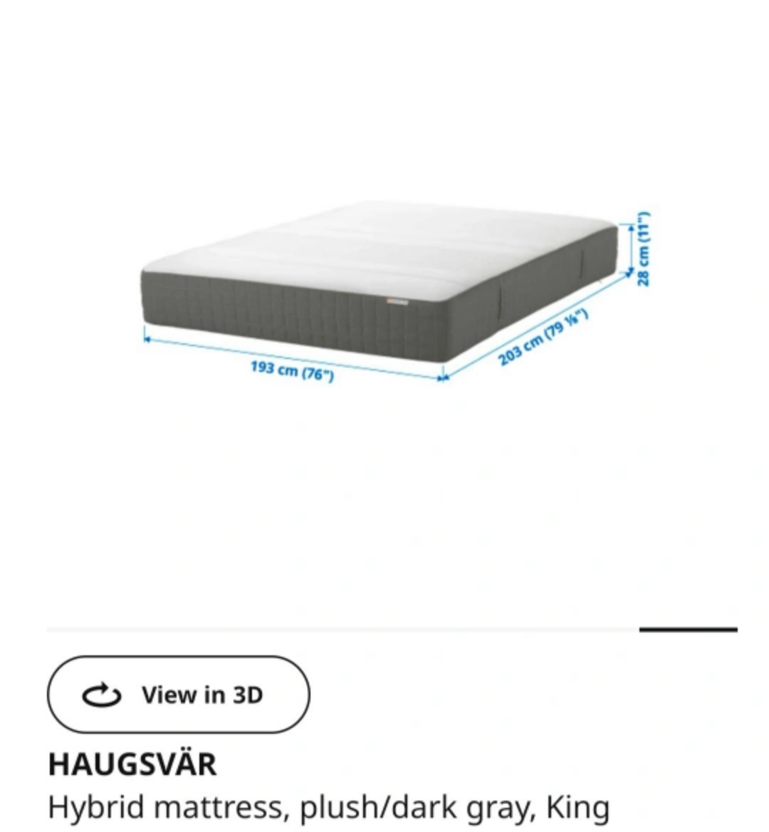 IKEA King mattress | 85% off thumbnail