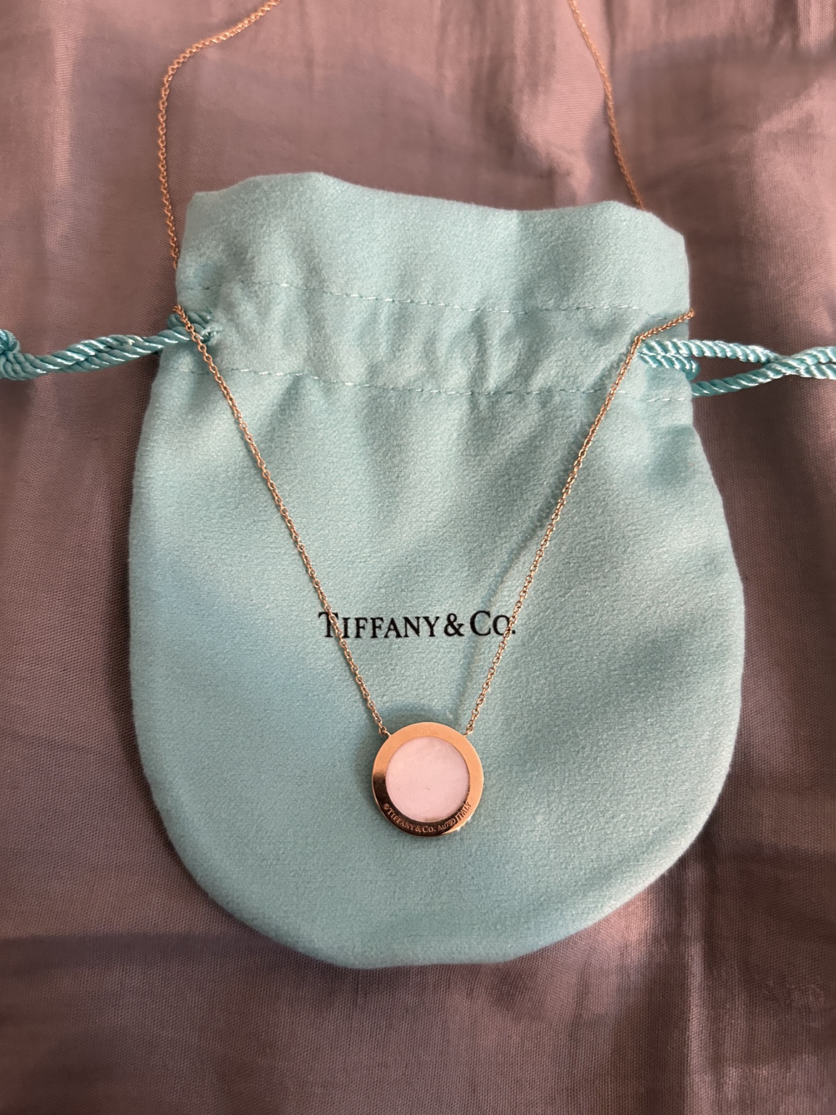 Tiffany & Co Necklace with Mother of Pearl Pendant - photo 2