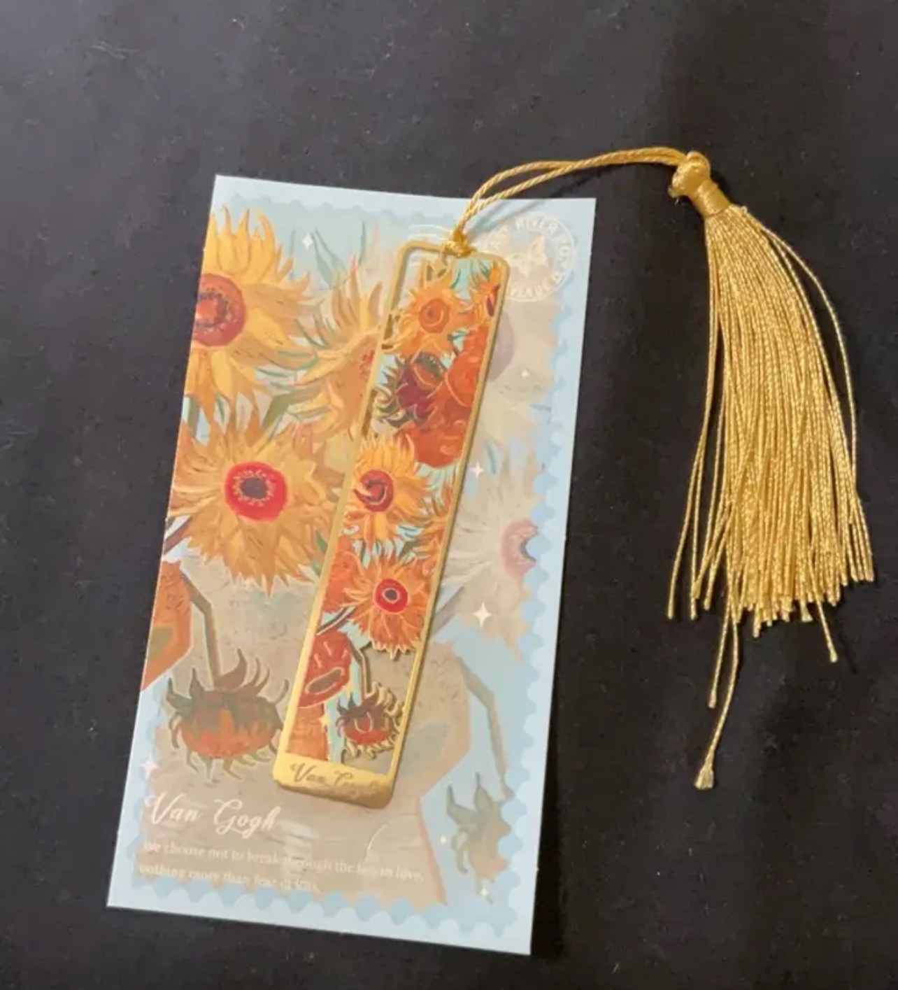 Van Gogh sunflower bookmark thumbnail