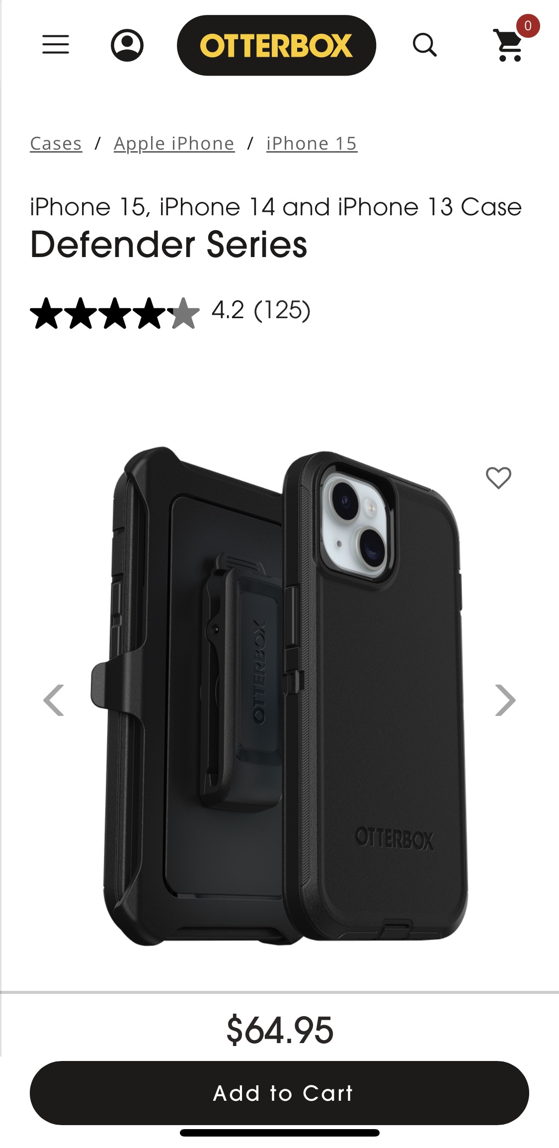 OtterBox iPhone 15, iPhone 14 and iPhone 13 Case image indicator(3)