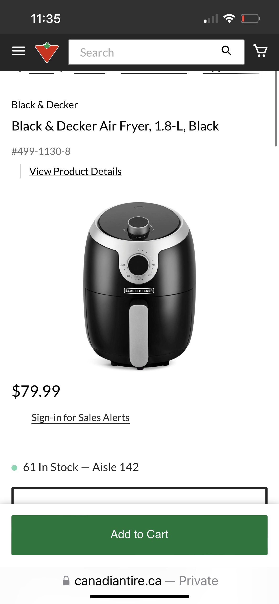 Black & Decker Air fryer