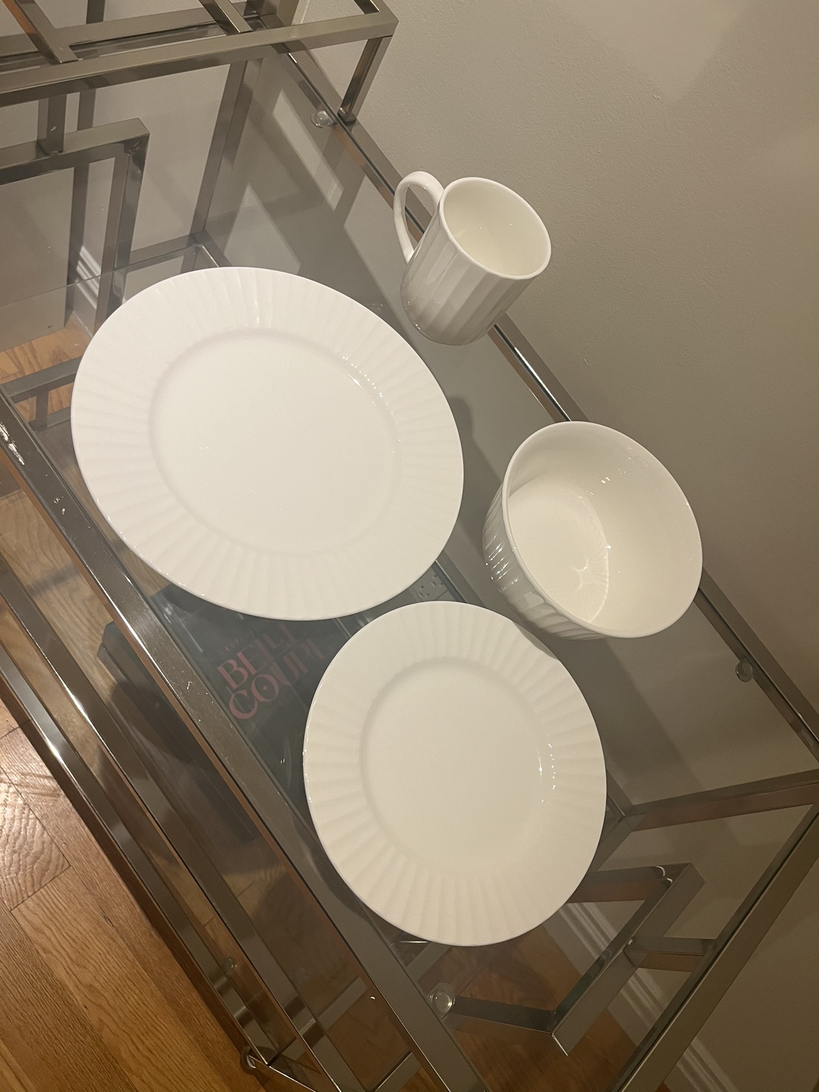 White Stoneware Dinnerware Set (8 settings) - photo 2