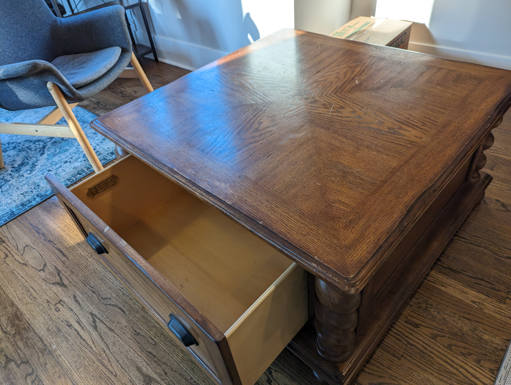 Wooden coffee table - photo 3
