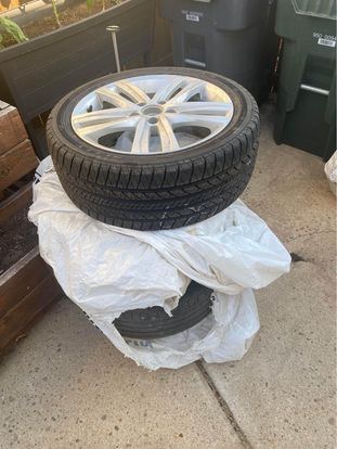 4 Volkswagen Summer Tires on Rims