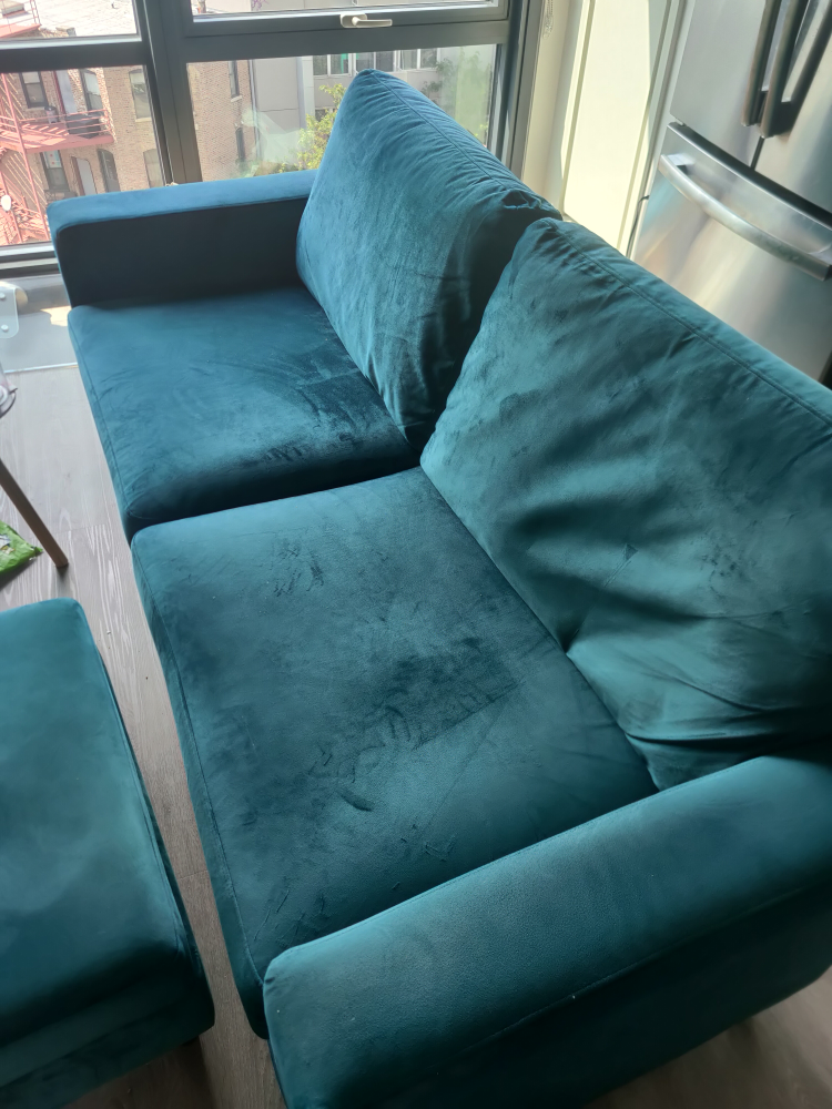 Plush sofa couch