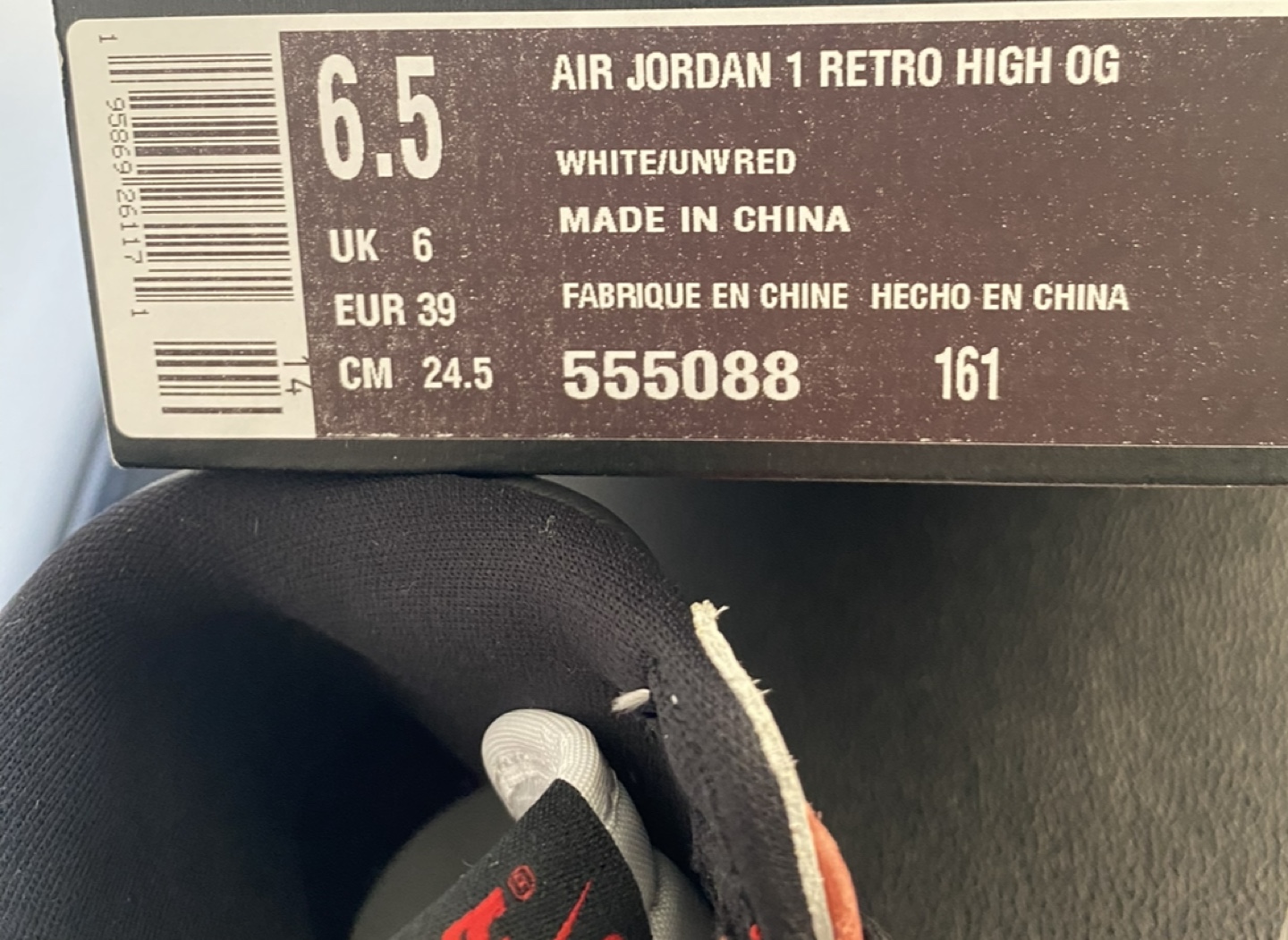 Nike Air Jordan 1 Retro High OG Shoes Size 6.5 Authentic image indicator(8)