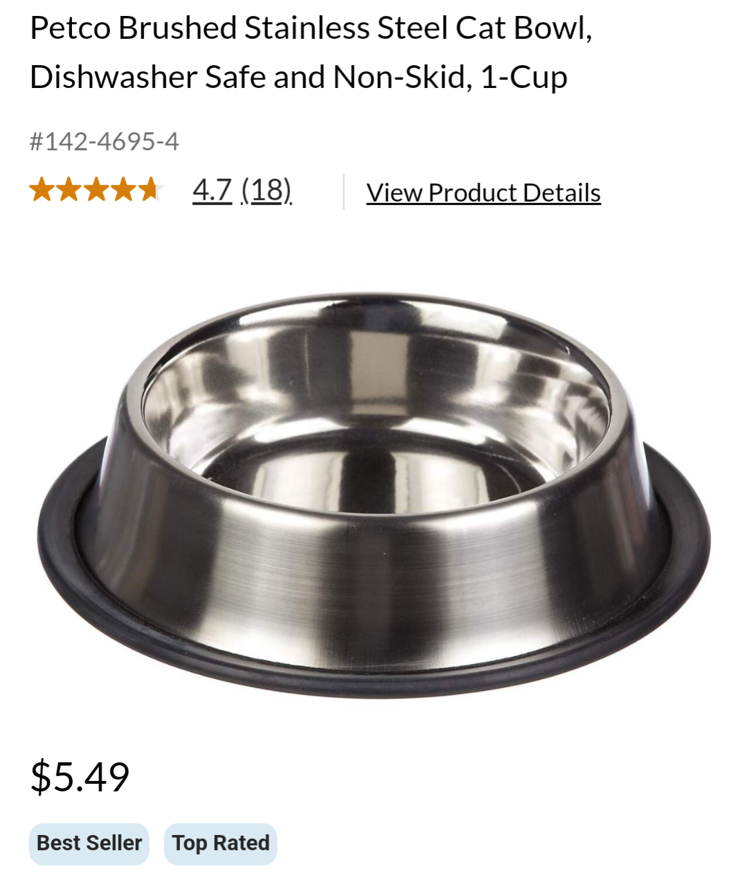 2 for $4 cat bowls for food and water