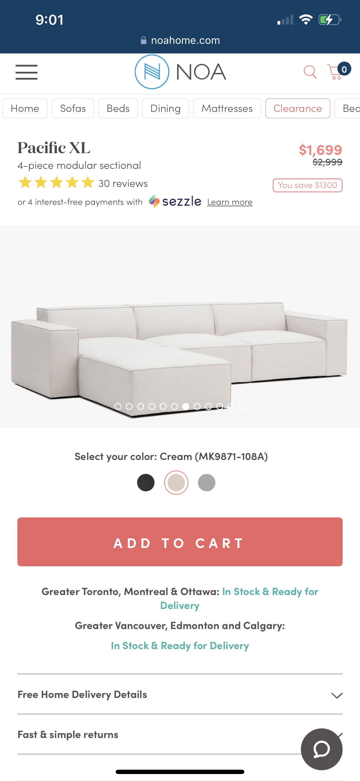 4-piece modular sectional Couch - photo 3