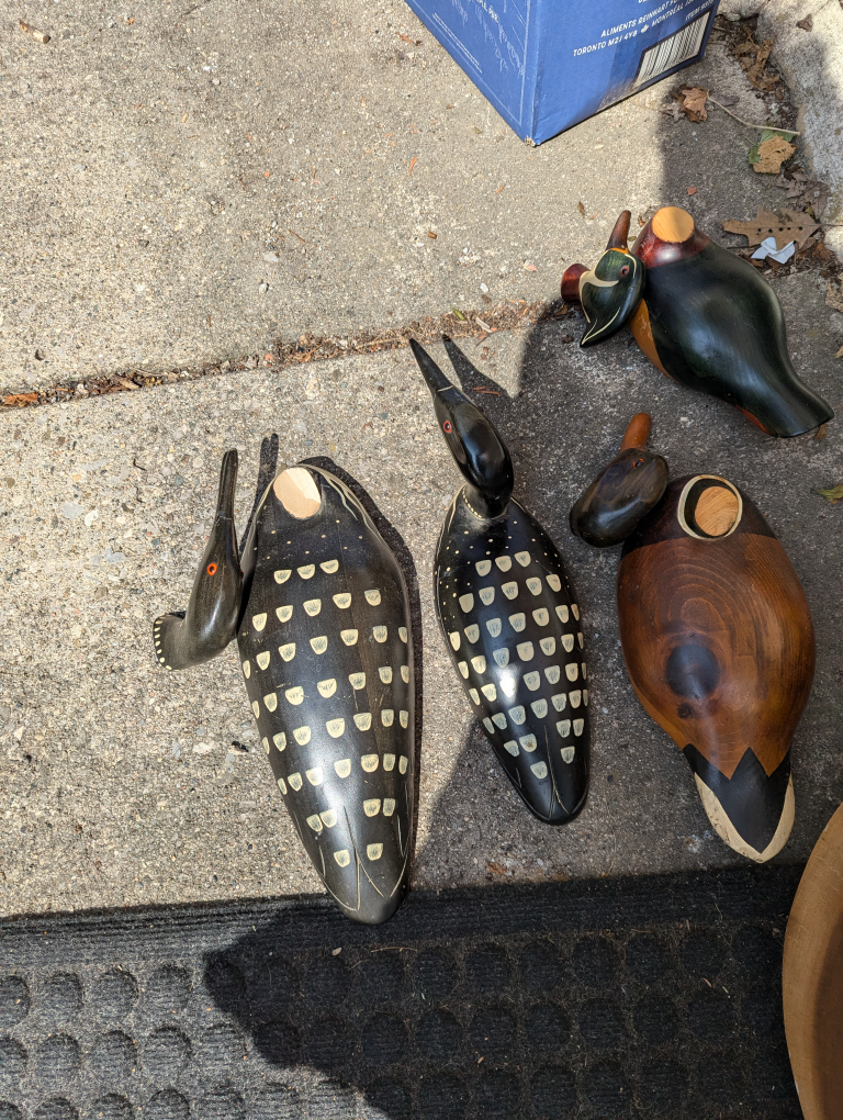 Hand crafted wooden ducks and loons - photo 2