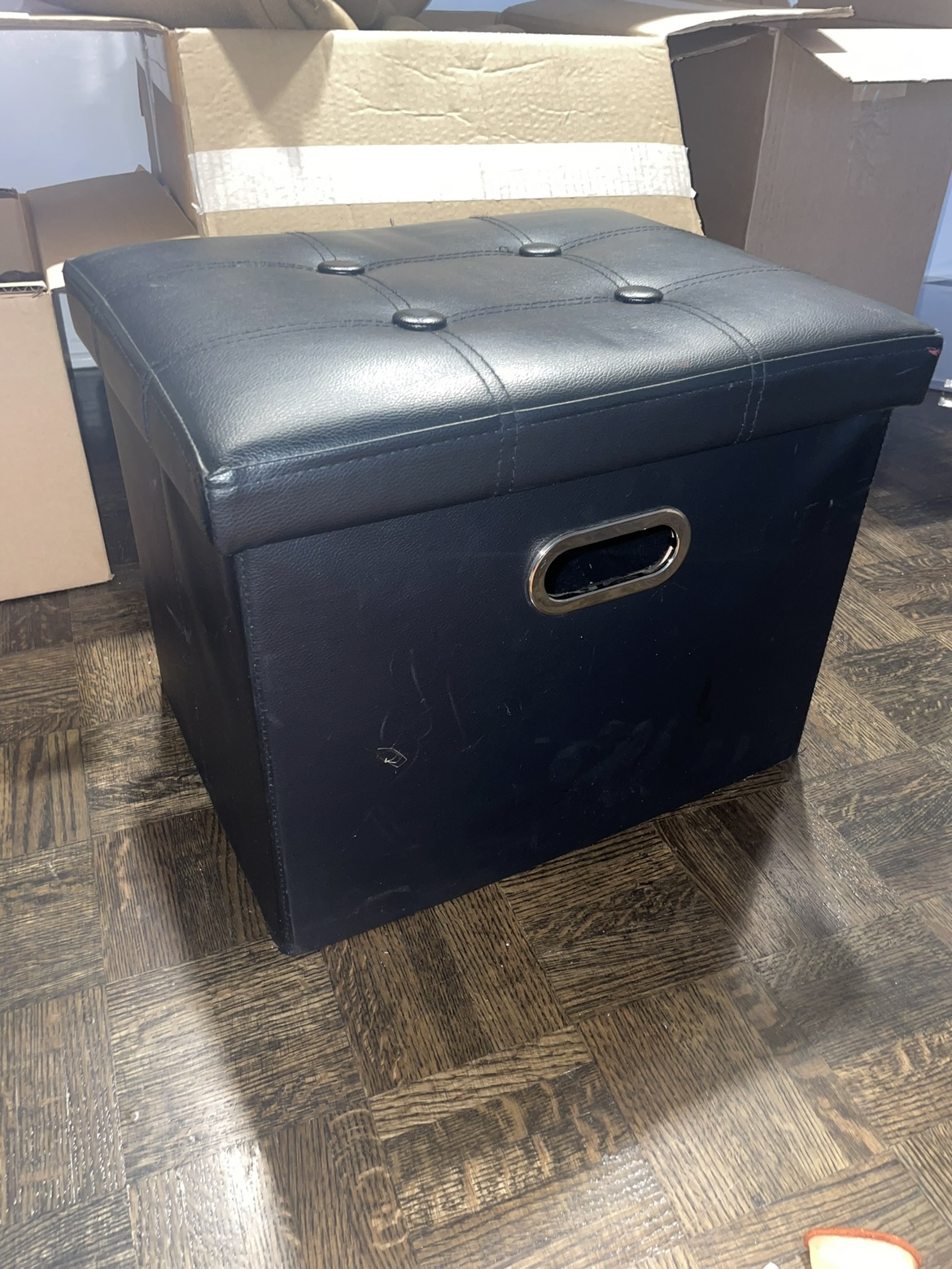 Black Stool/Ottoman