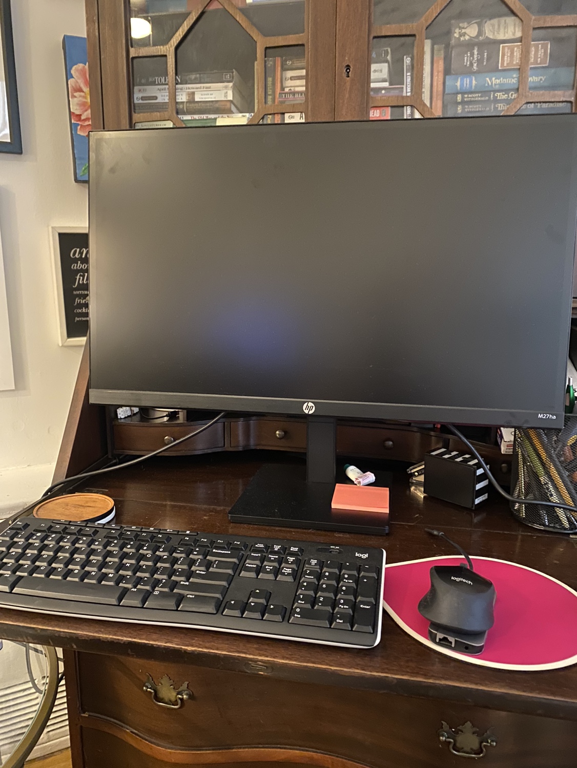 HP M27ha desktop Monitor (+keyboard and wireless mouse for free) image indicator(3)