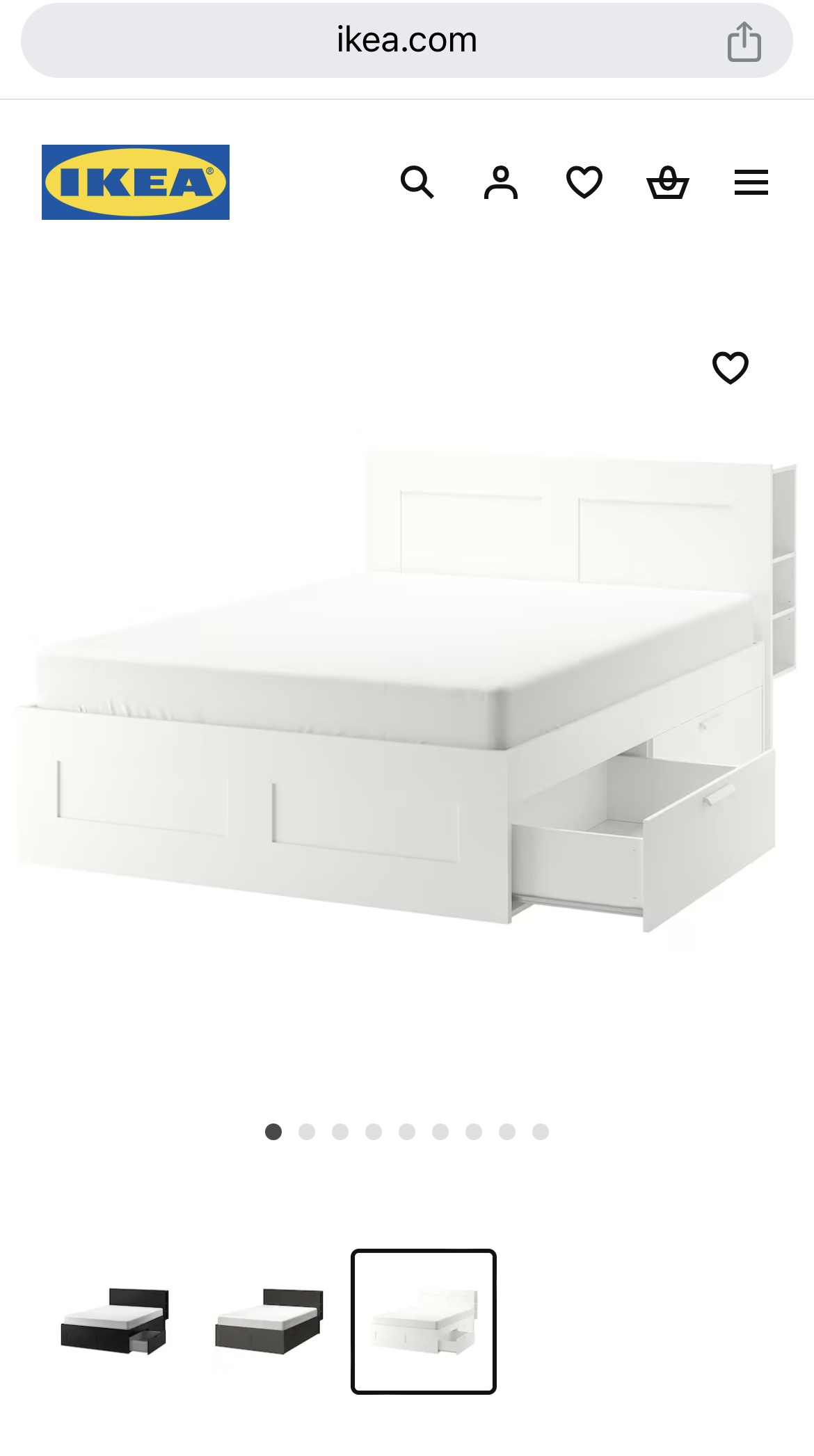 Bed frame with storage drawers (full sized) - photo 2