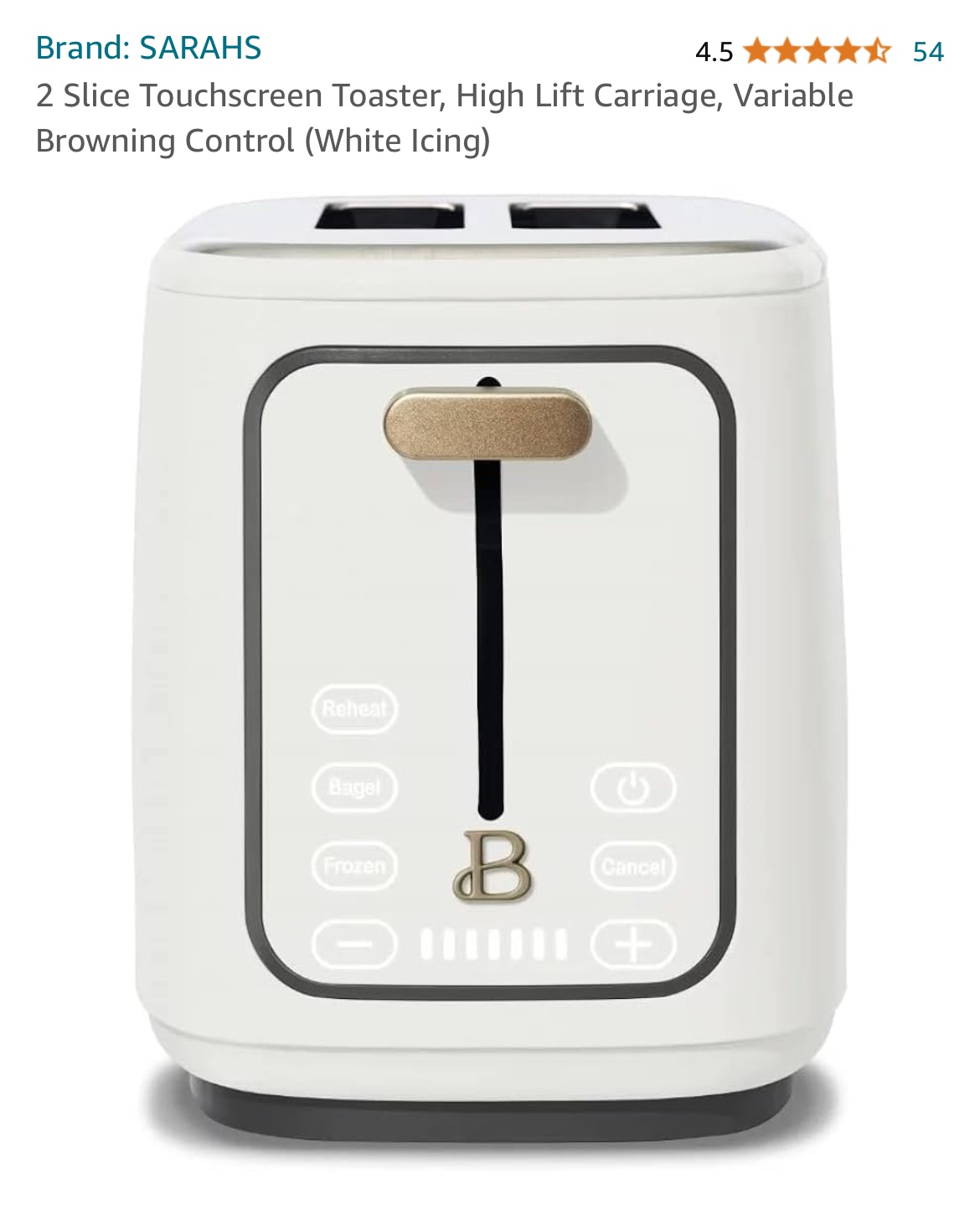 Touch screen Toaster