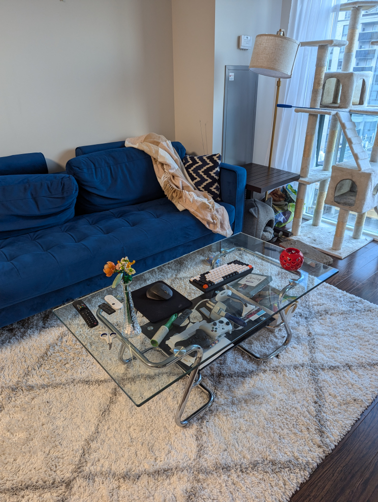 glass coffee table