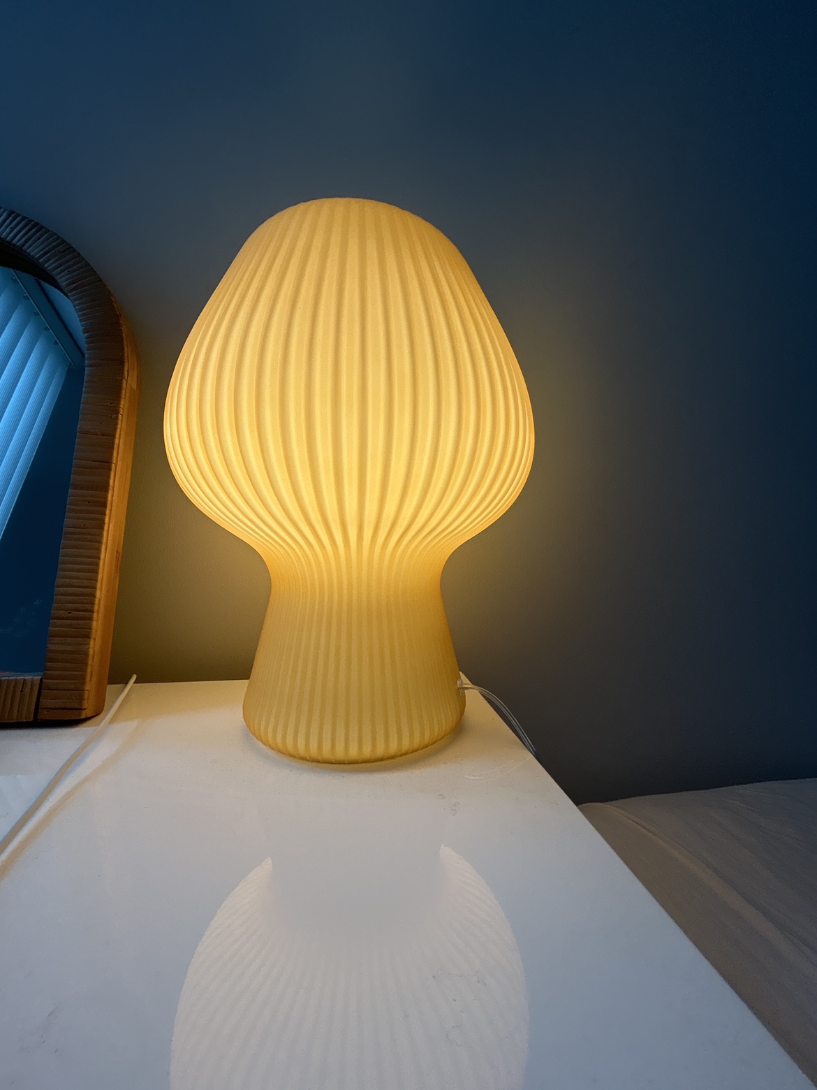 West Elm Ribbed Glass Table Lamp