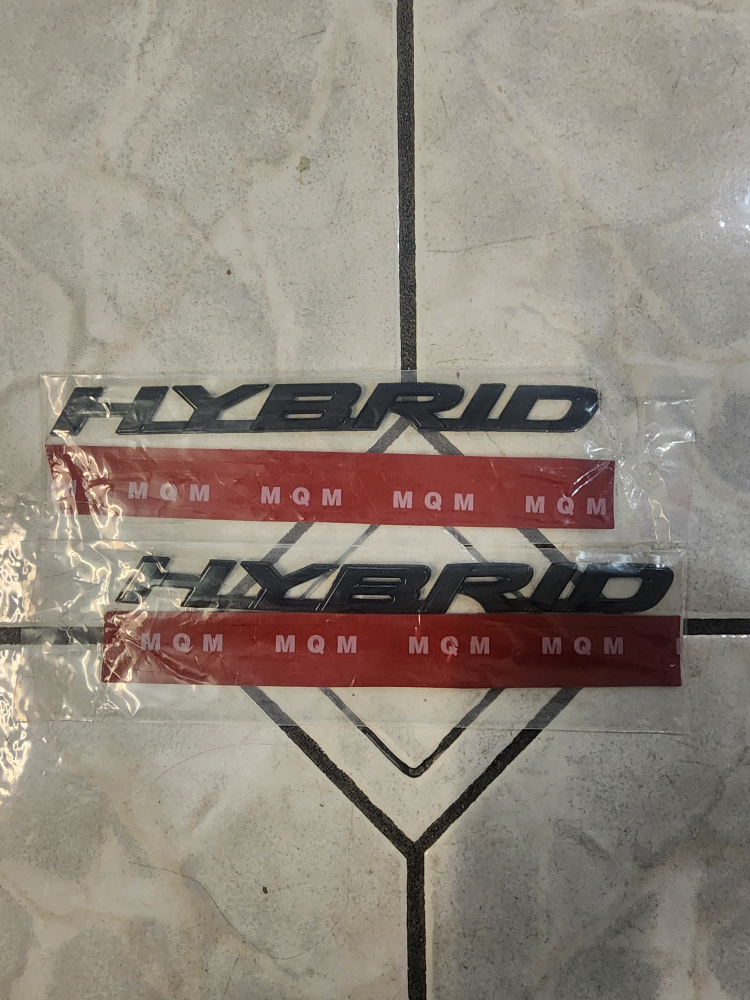 Lexus/Toyota Geninue Glossy Black Chrome Hybrid badges