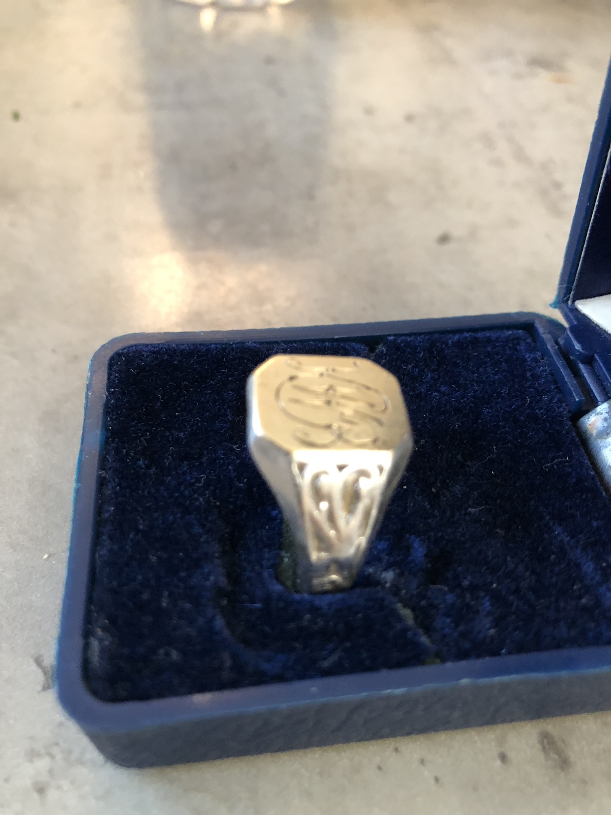 Vintage sterling silver men Ring thumbnail