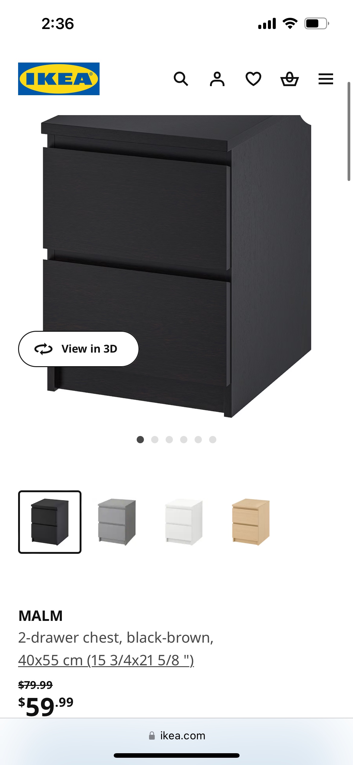 IKEA Malm nightstand x2 thumbnail