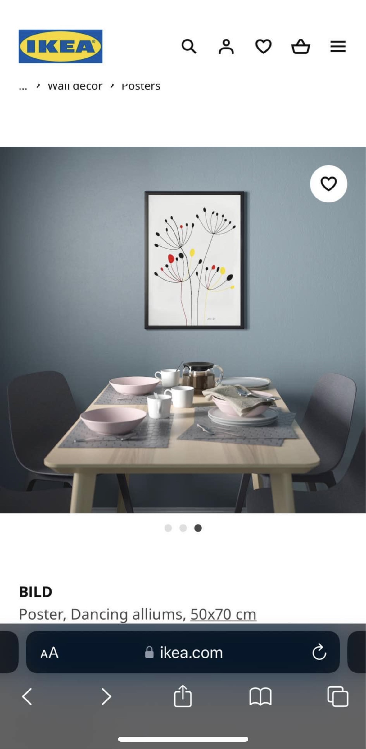 Ikea decorative frame, bild, dancing alliums - photo 4
