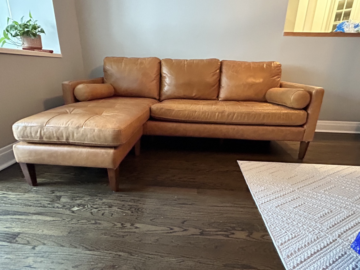 Rivet Aiden Mid-Century Modern Tufted Leather  Sofa - photo 4