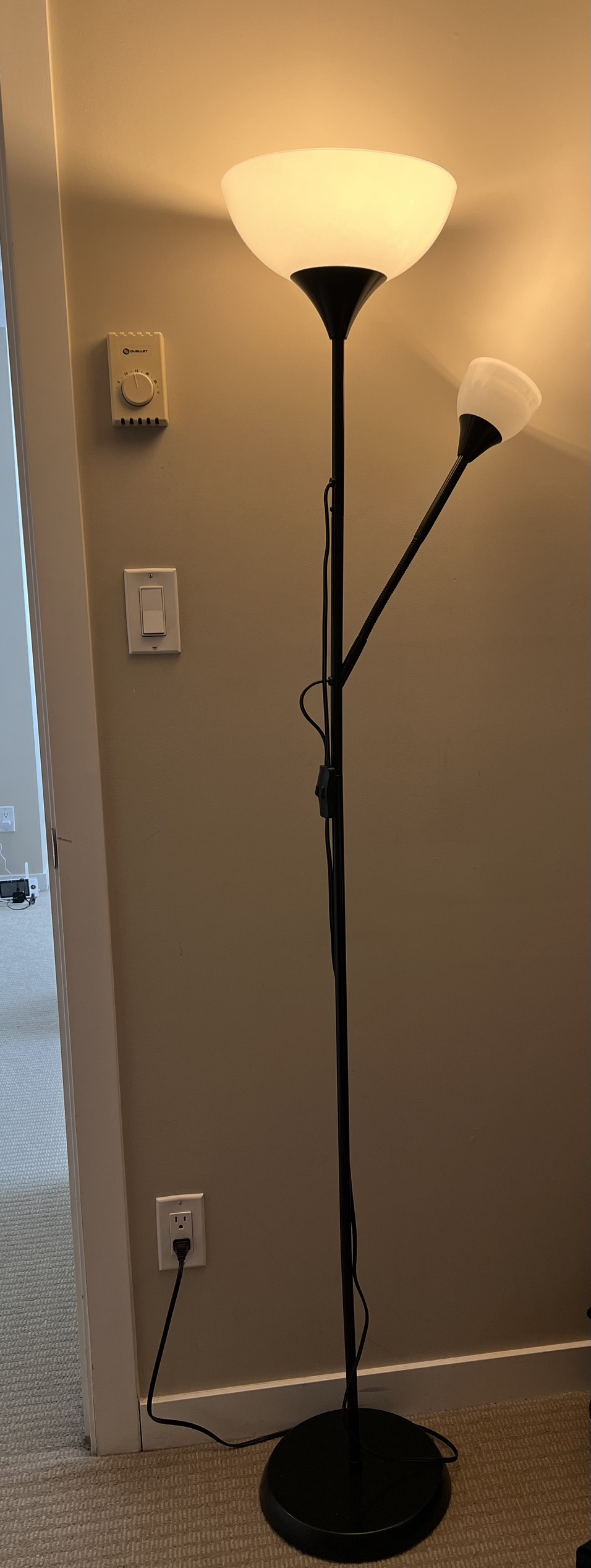 Floor lamp - dual lighting for room and reading. thumbnail