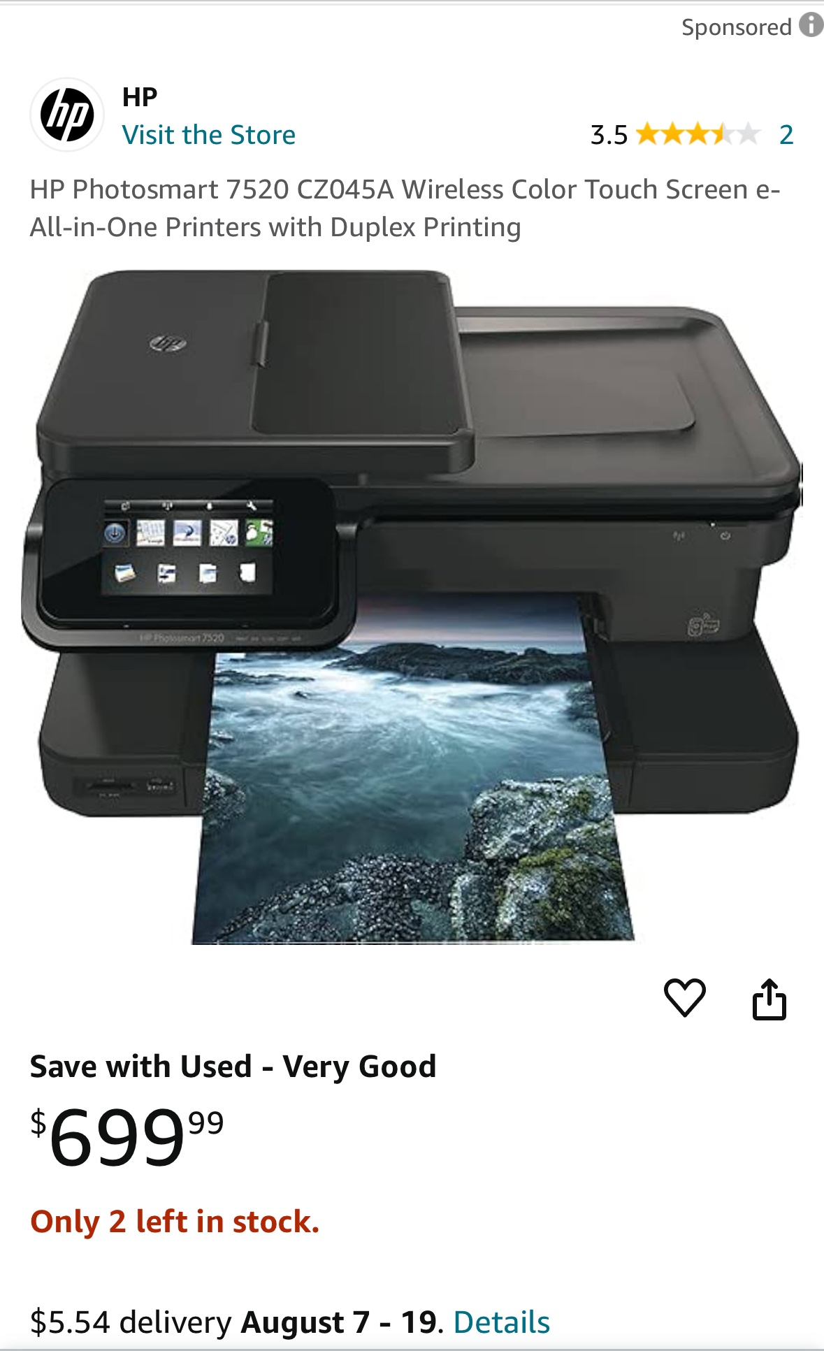 HP Photosmart 7520 e-All-in-One Printer series. image indicator(4)