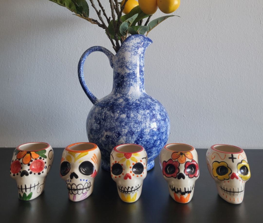 🤎 Skull shot glass, Day of the Dead Halloween party! image indicator(5)